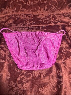 Victoria's Secret Glitter Hipster Panty - Bright Pink L